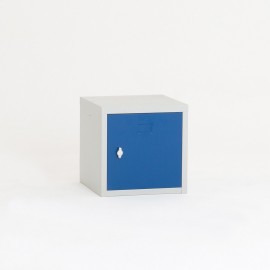 Vista frontal del casillero individual multibox azul