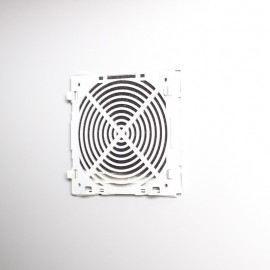 Zoom en la ventilación del armario para ordenador