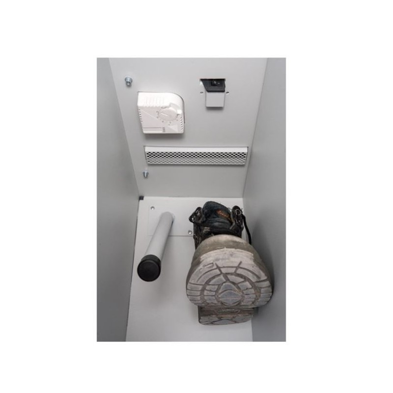 Vista de 1 soporte para botas en la taquilla calefactable