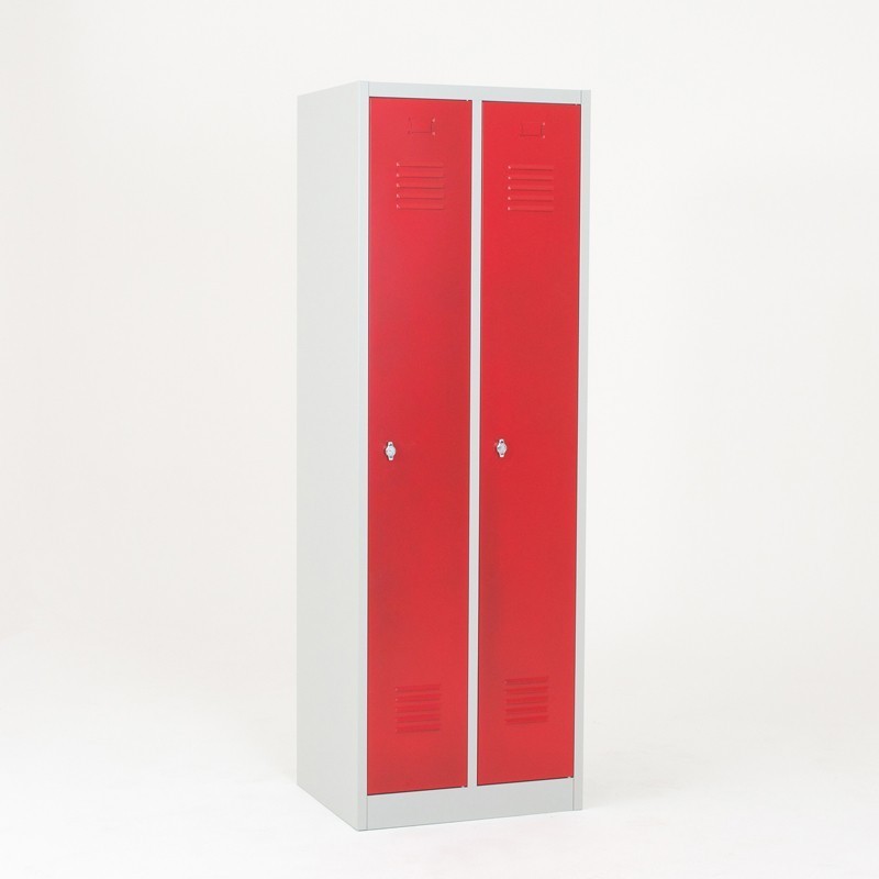 taquilla metálica roja 1 puerta 2 cuerpos cerrada taquilla metálica azul 1 puerta 2 cuerpos cerrada