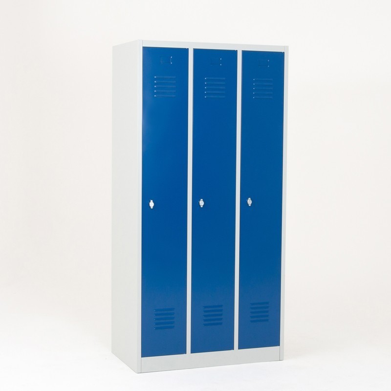 taquillas metálicas 3 puertas azul