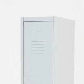 taquilla metálica gris 1 puerta 2 cuerpos - parte superior