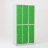 Taquilla 2 puertas 3 cuerpos verde - puertas cerradas