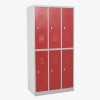 Taquilla 2 puertas 3 cuerpos roja - puertas cerradas