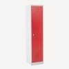 Taquilla 1 puerta 1 cuerpo roja con separación ropa limpia/sucia puerta cerrada