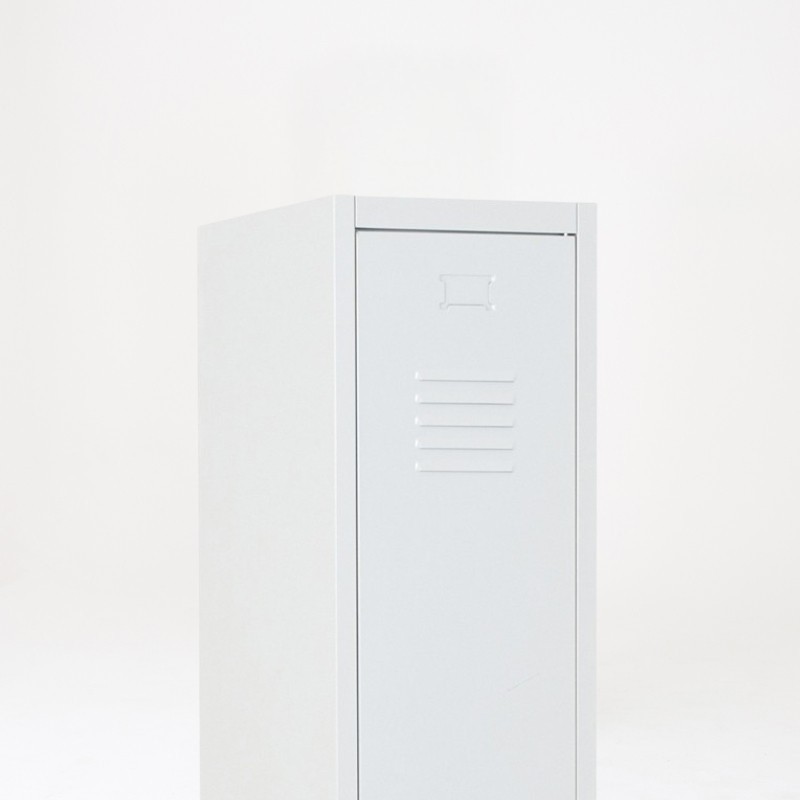 taquilla metálica gris 1 puerta 2 cuerpos - parte superior