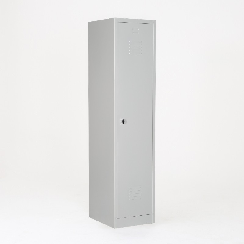 Taquilla 1 puerta 1 cuerpo gris con separación ropa limpia/sucia cerrada