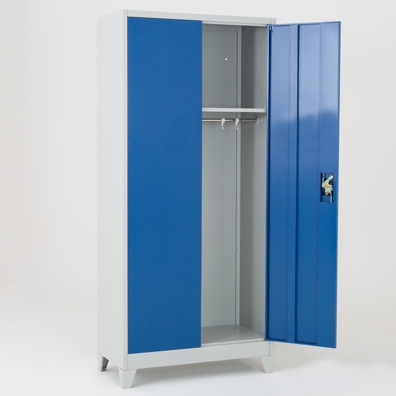 Vista general del  armario de productos de limpieza: ancho de 90 cm (una puerta abierta)