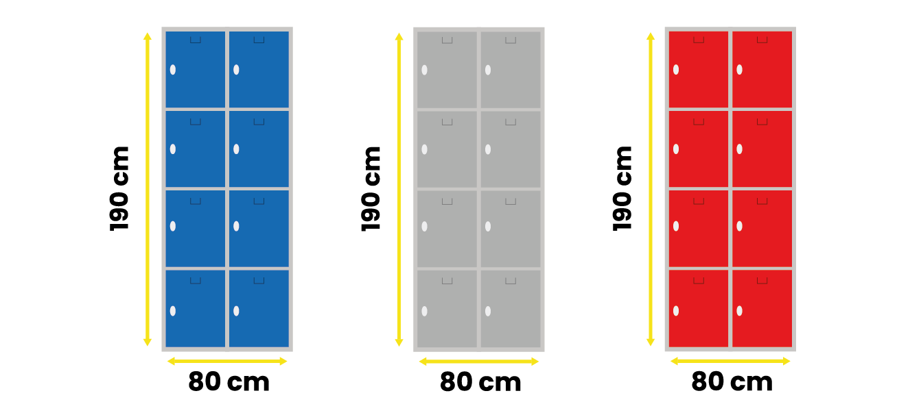 Taquillas 4 puertas puertas 2 cuerpos