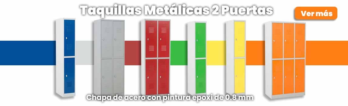 Taquillas metálicas 2 puertas 